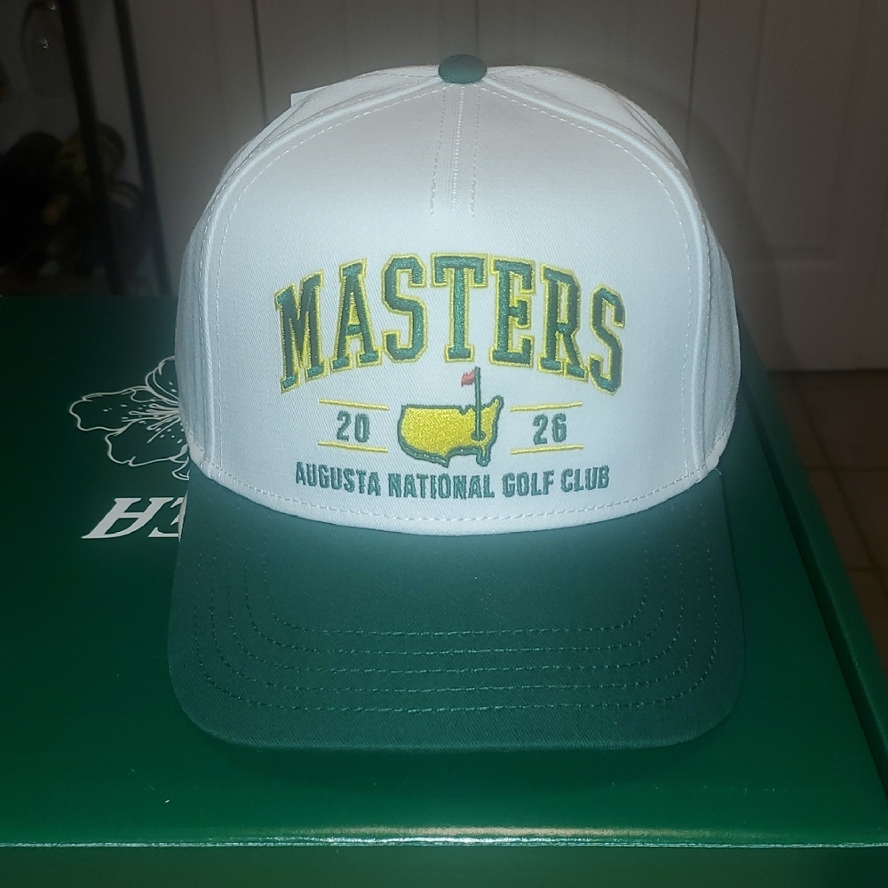 NWT 2026 Masters Augusta National Golf Club White and Green Hat